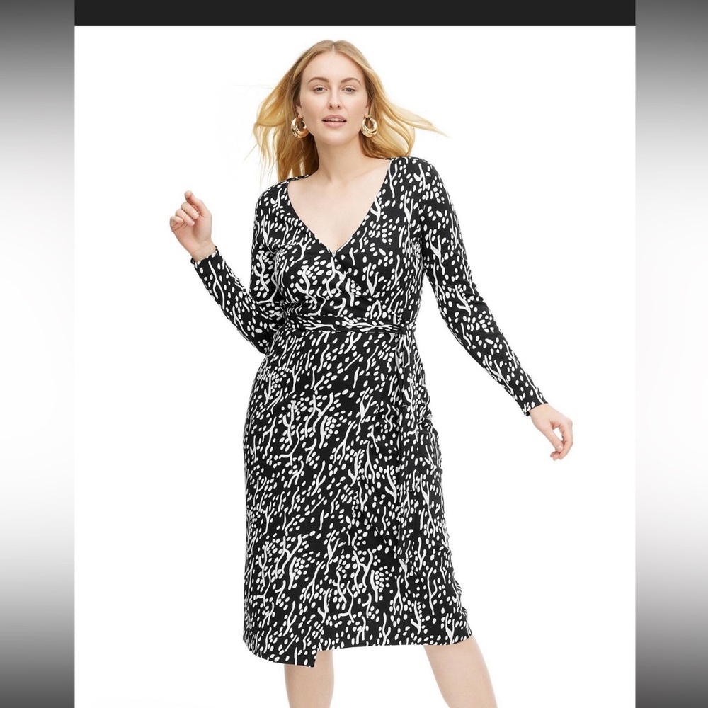 Diane Von Furstenberg for Target wrap dress. Black and white floral print.